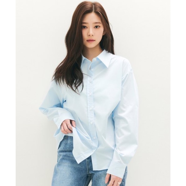 [CITY BREEZE] WRINKLE F BASIC SHIRTS_SKY BLUE 正規品 韓国ブランド 韓国代行 韓国通販 韓国ファッション シャツ