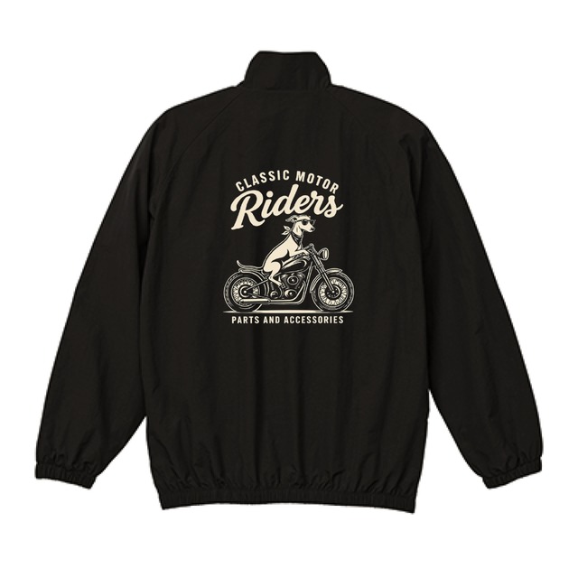 ≪IGGY RIDERS(white)≫コットンライク ナイロントレーニング ジャケット（裏地付)001
