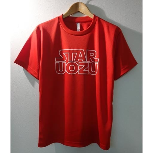 STAR UOZU "ドライ" Tシャツ　レッド×ホワイト
