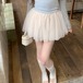チュールフレアミニスカート ・77686