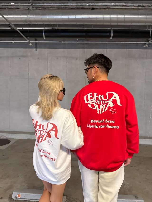LEHUAOHIA -eternal love- HEART LOGO SWEAT SHIRT［LHSWT016BS］