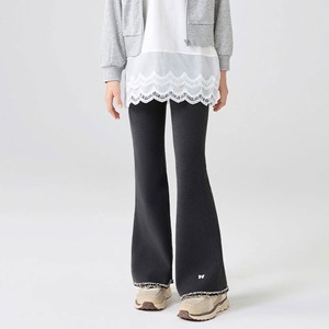 【送料無料】 子供服 女の子 フレアパンツ 裏起毛 防寒 保温 フリース 秋冬 韓国 おしゃれ かわいい 大人 カジュアル ゆったり 動きやすい ストレッチ 小学生 厚手 暖かい 大人可愛い 大人女子