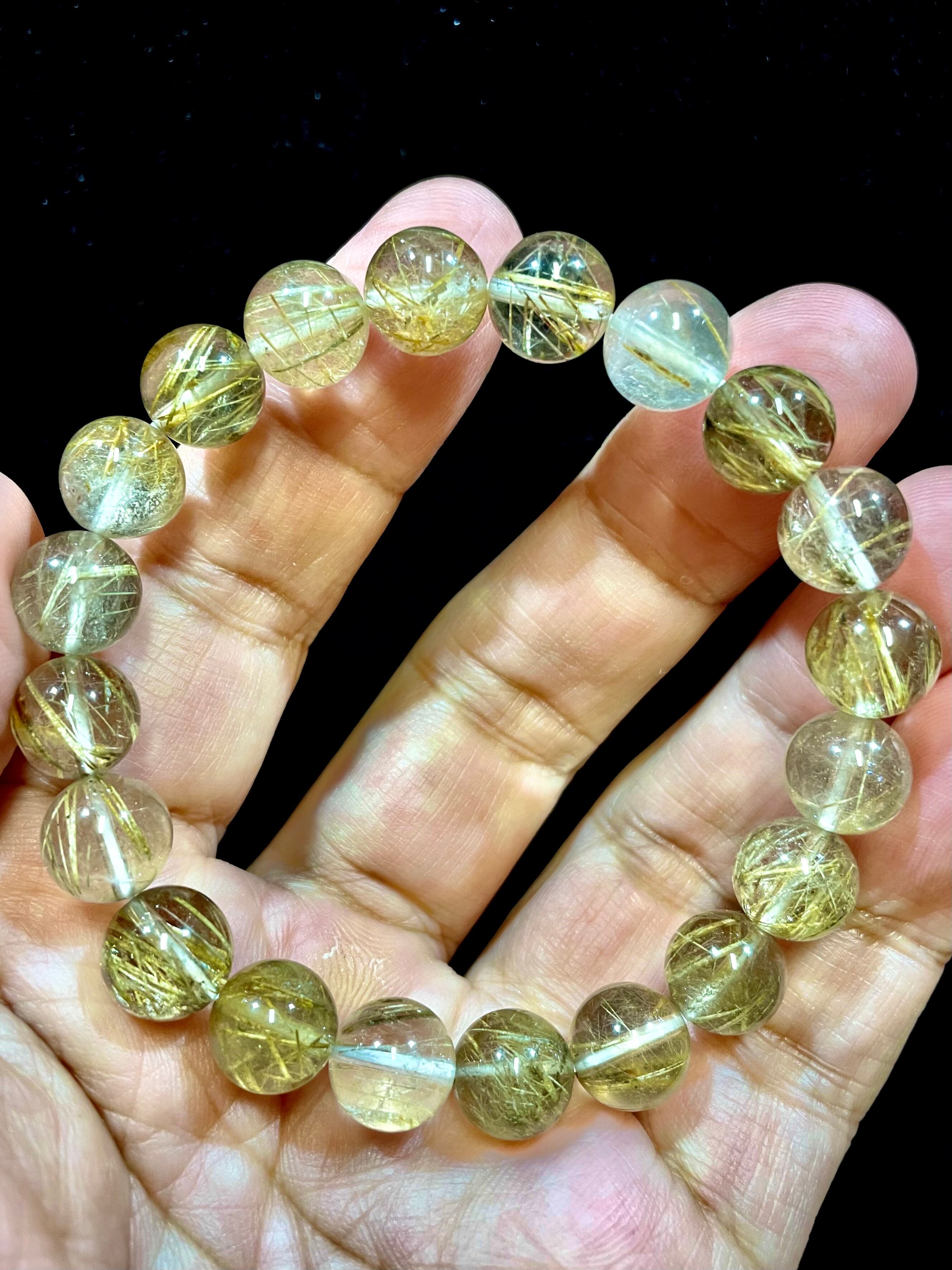 2) 超レア!「スタラクティティック・マイカinクオーツ」ブレスレットM