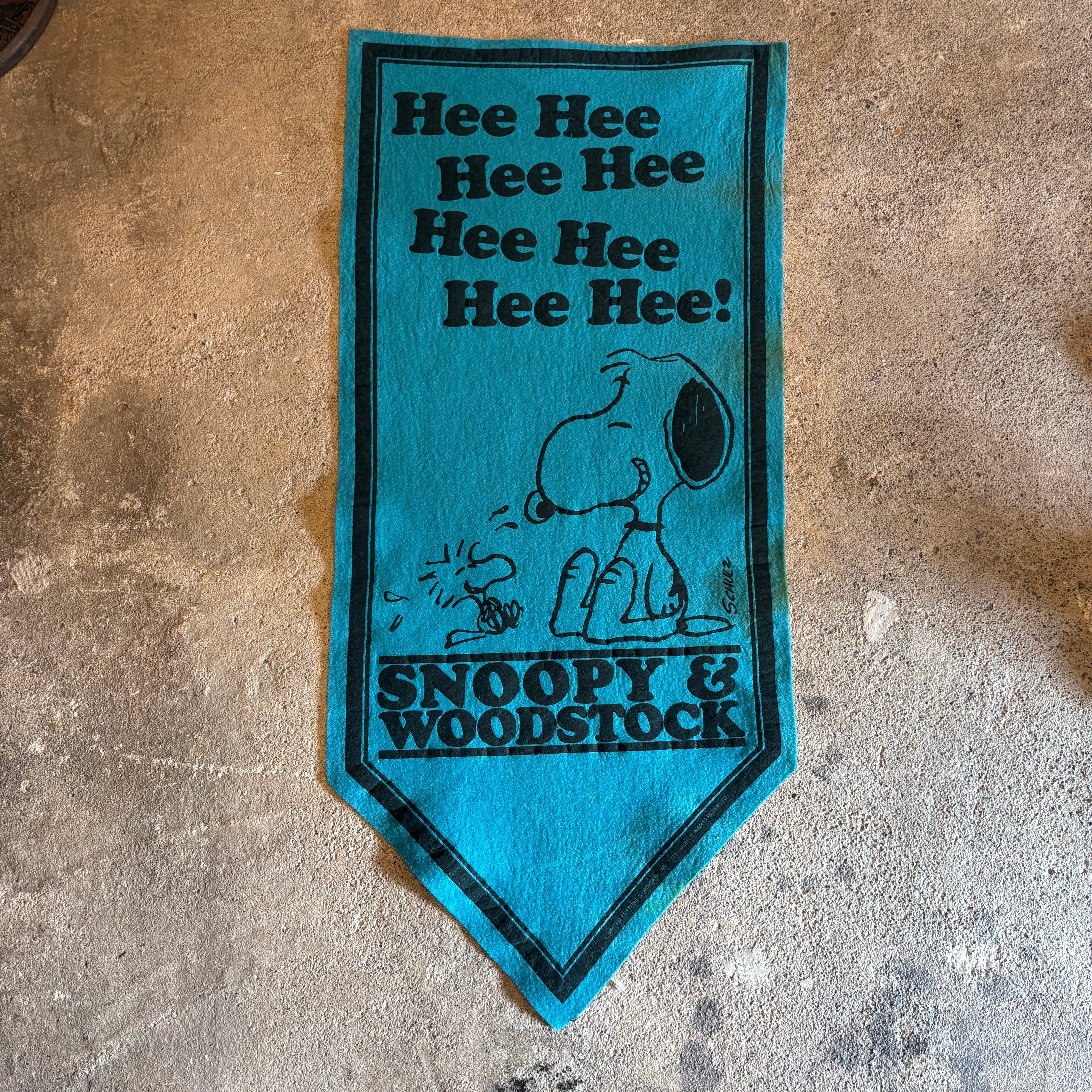 Vintage Peanuts Felt Banner Pennant ⑨