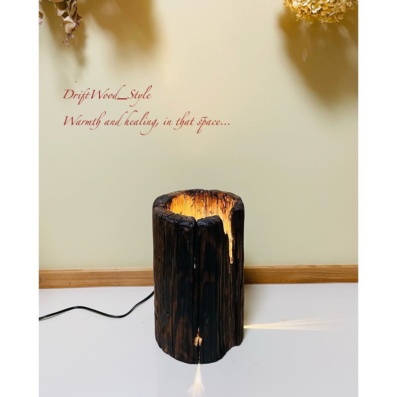 流木インテリア 古い電信柱の流木の間接照明 家具 LED ライト ランプ 照明 切り株 癒し 自然 北欧 流木インテリア専門  Driftwood_style