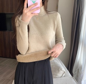 レディース トップス ニット セーター 長袖 ハイネック タイト フリース 裏地 ボア かわいい シンプル カジュアル おしゃれ 存在感 ベーシック ナチュラル 無地 春 秋 冬 ロングシーズン デート お出かけ 旅行 女子会 休日 ショッピング お花見 カフェ ランチ ピクニック 暖かい 防寒 プチプラ 普段使い 着回し モテ インスタ映え 定番 S M L XL 小さいサイズ 大きいサイズ カラバリ オートミール 白 ホワイト 黒 ブラック ピンク アプリコット ベーシックカラー 大人カラー