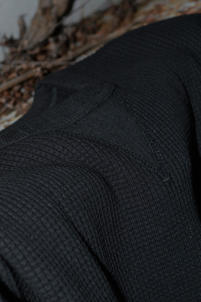 Healthknit Super Heavy Waffle Crew Sweat type UNION TIKET Model  ヘルスニット ヘヴィーサーマル vintage復刻 ユニオンチケット Black