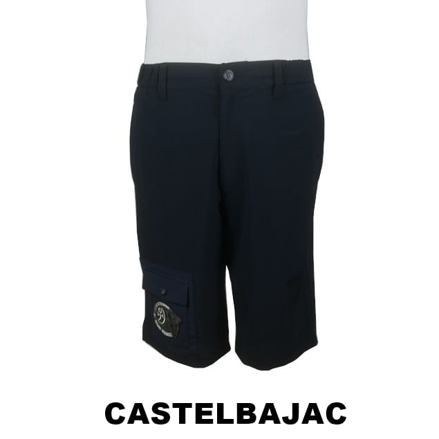 【美品】CASTELBAJAC　ハーフ　ショートパンツ ゴルフ　 黒　54 ショートパンツ | カステルバジャック正規取り扱い店 マルシン お洒落