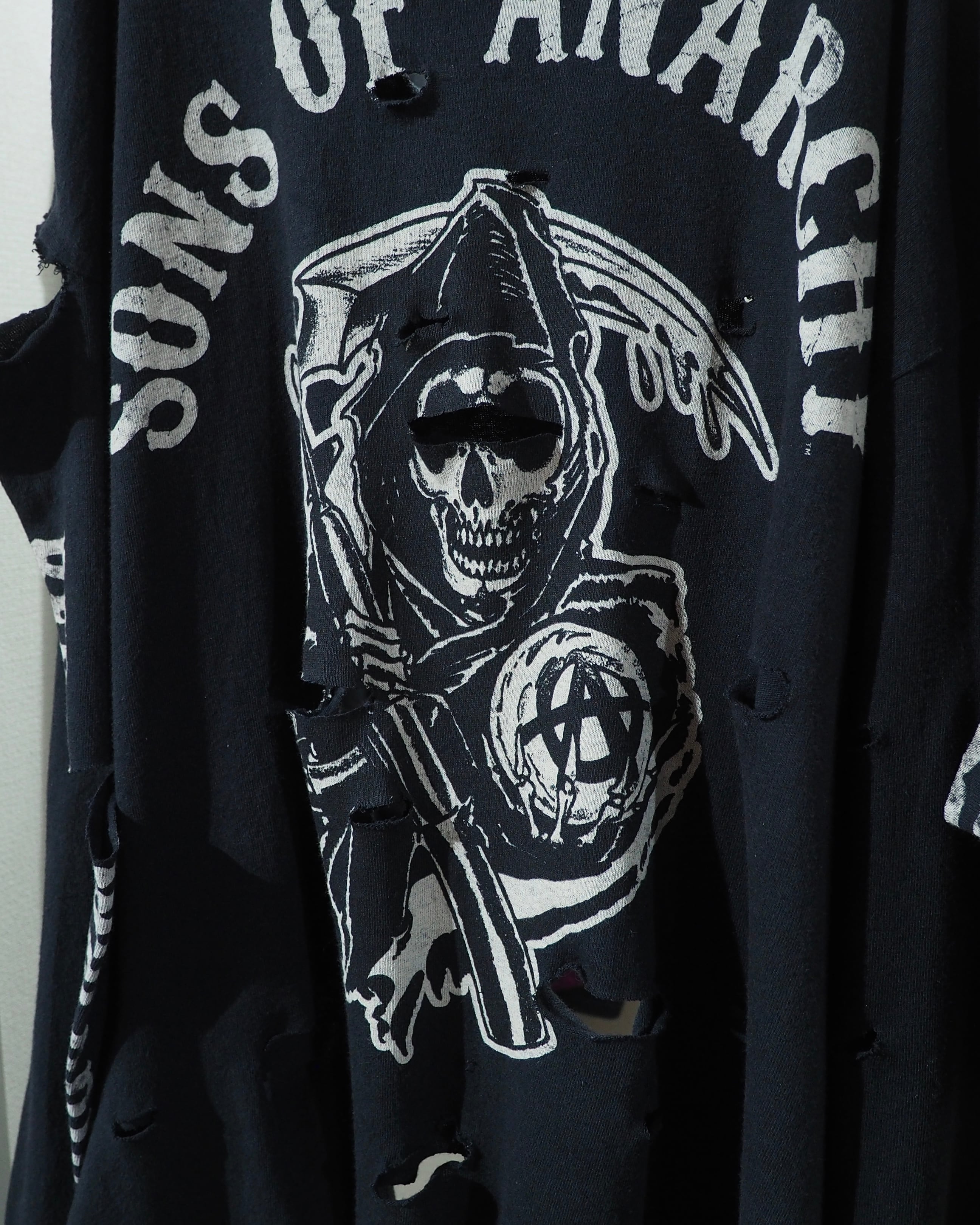 ” 循環 ” ” 死神 - Grim reaper ” Boro Circulation Re:make long sleeve Tee