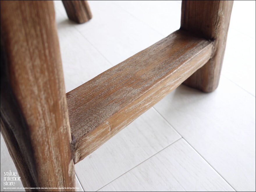 オールドチーク 1人掛けベンチ A スツール チェア 椅子 プリミティブ