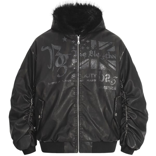 フーディージップアップ中綿PUジャケット(ruf_02615)