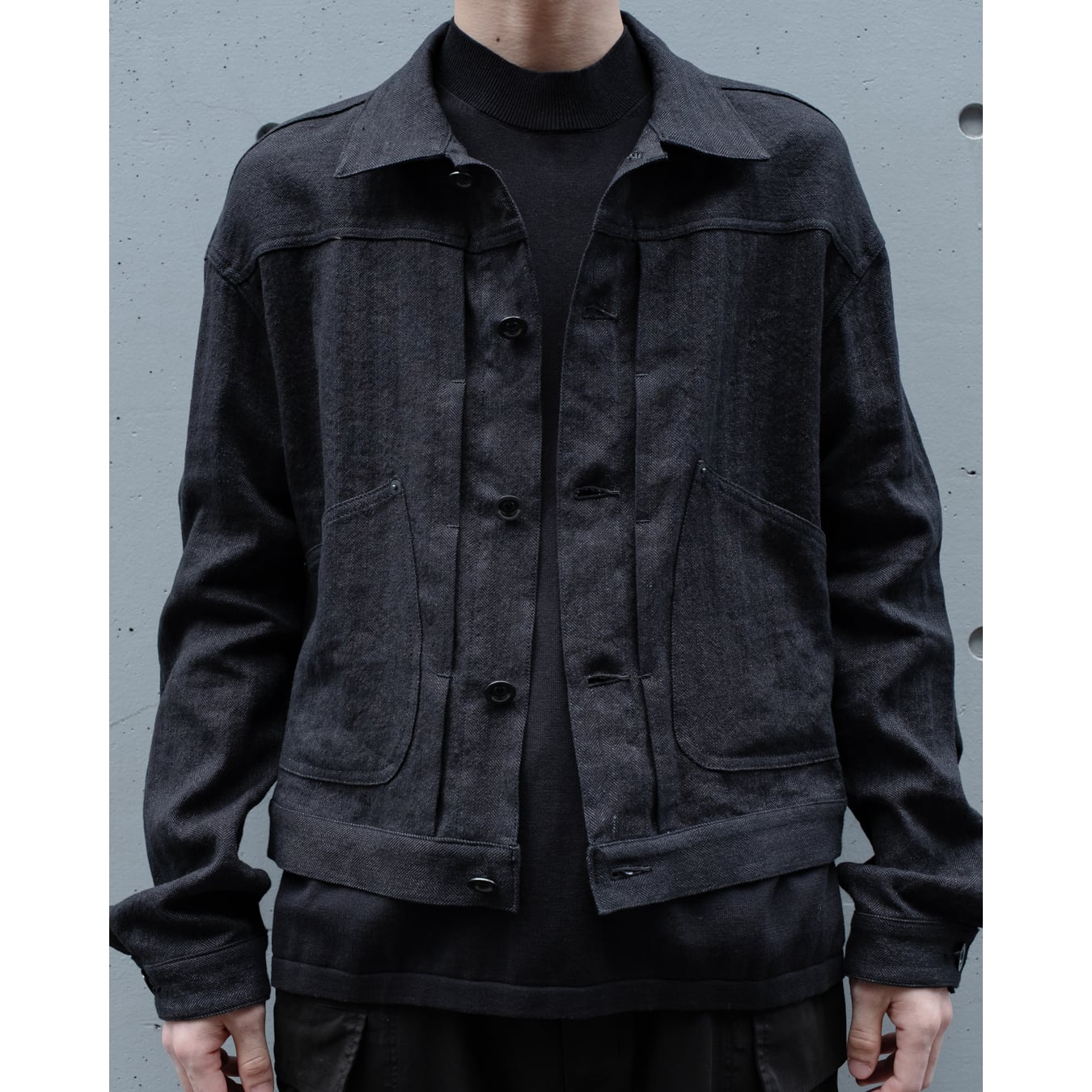 The Viridi-anne] (ザヴィリディアン) VI-3833-06 Herringbone jacket