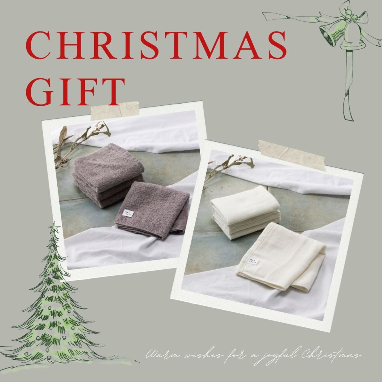 【クリスマスギフト】専顔タオル・専身タオルセット