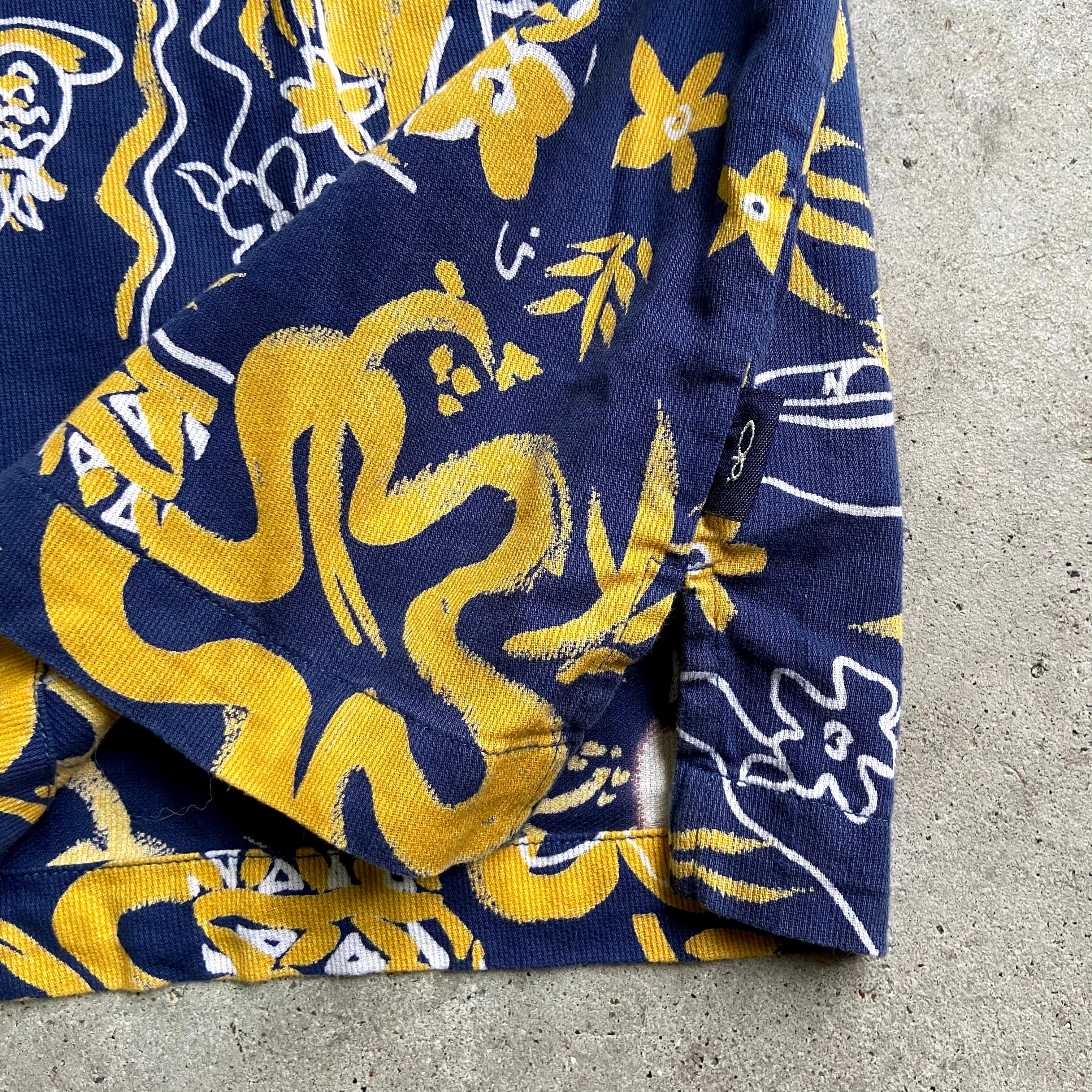 Op オーシャンパシフィック 半袖 コットン アロハシャツ メンズXL 古着