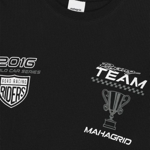 ☆TXT ヨンジュン 着用！！【MAHAGRID】W.C.S RACING WAFFLE LS TEE