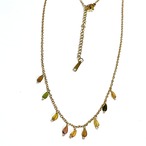 シックな色！ペトロトルマリン　しゃらネックレス