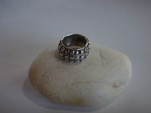 <vintage silver925>wide dot ring