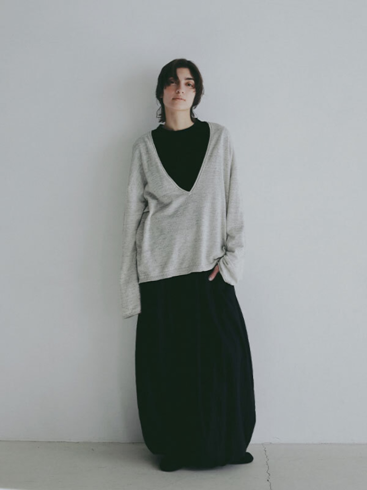 ETRE TOKYO コットンリネンハイゲージニットプルオーバー 4色展開