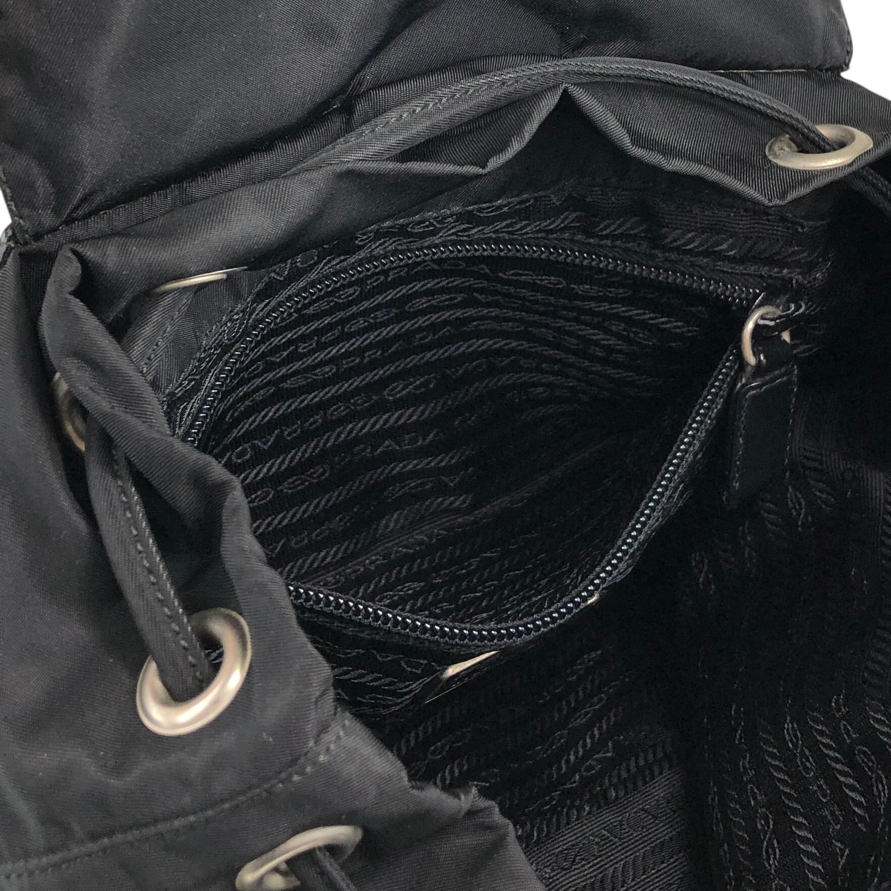 PRADA プラダ バックパック ブラック ナイロン ダブルポケット