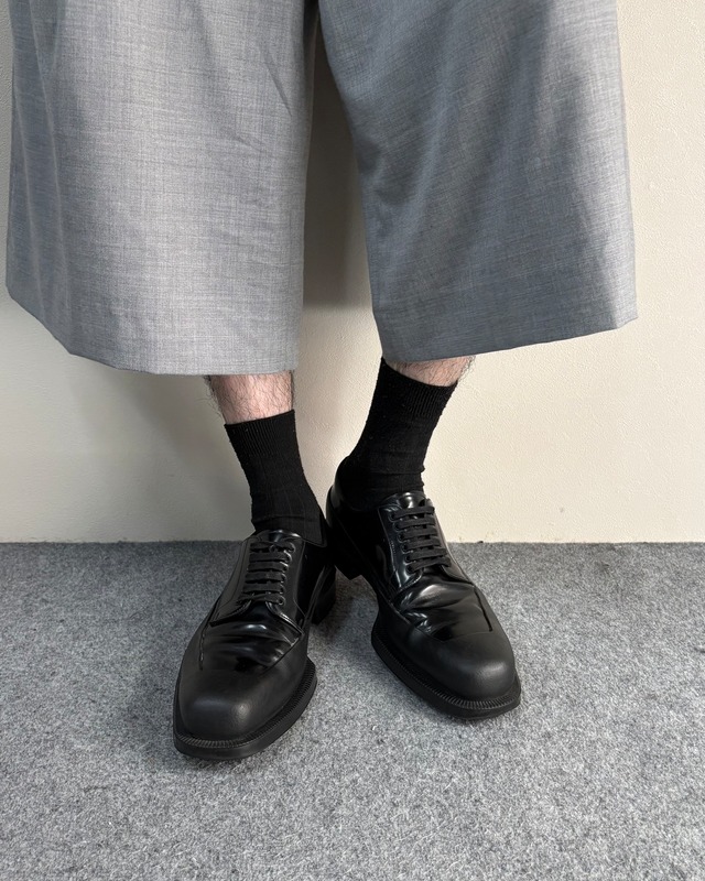 【2022/AW PRADA】brushed leather derby shoes