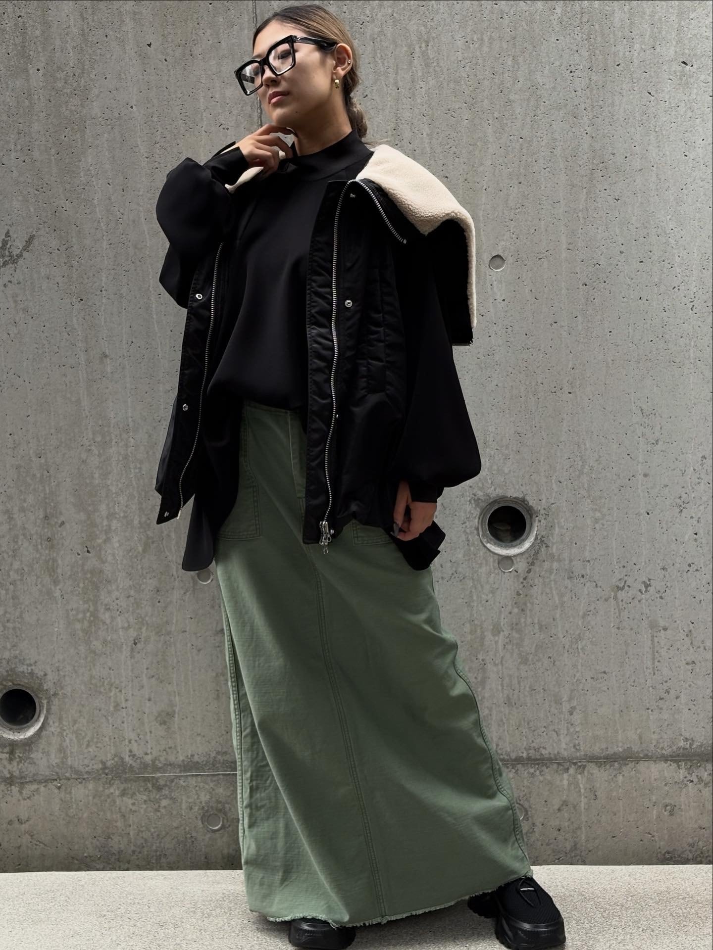 最終価格！Munich♡ナイロンツイル×シープボアバルーンフライトベスト 今季 MUNICH ナイロンツイル×シープボアバルーンフライトベスト conte