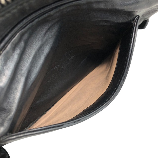 PRADA プラダ ショルダーバッグ ブラック バックルモチーフ レザー ミニバッグ vintage ヴィンテージ オールド cdnxfz