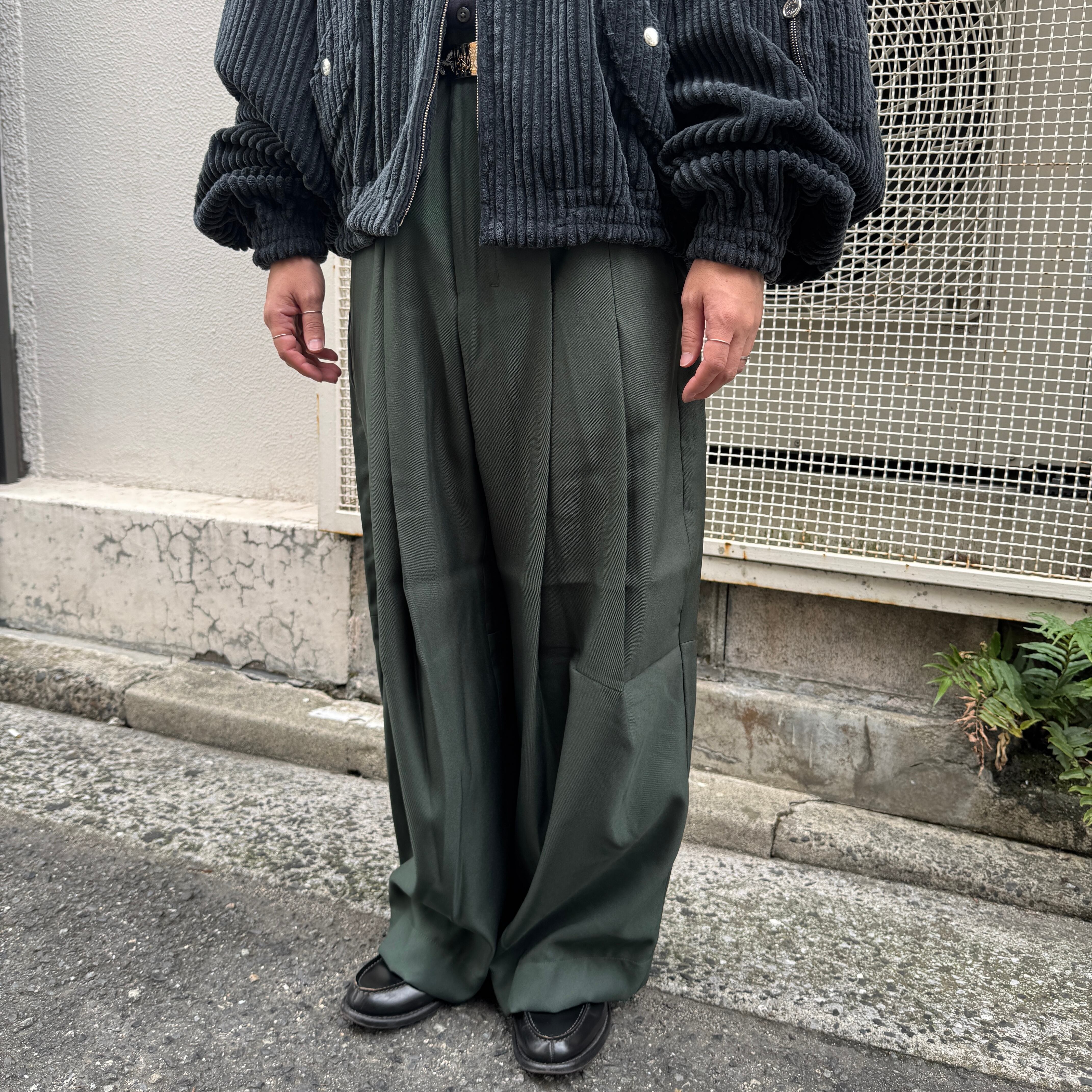 SHINYAKOZUKA / UPCYCLED BAGGY / DEADSTOCK POLYESTER TWILL / DARK