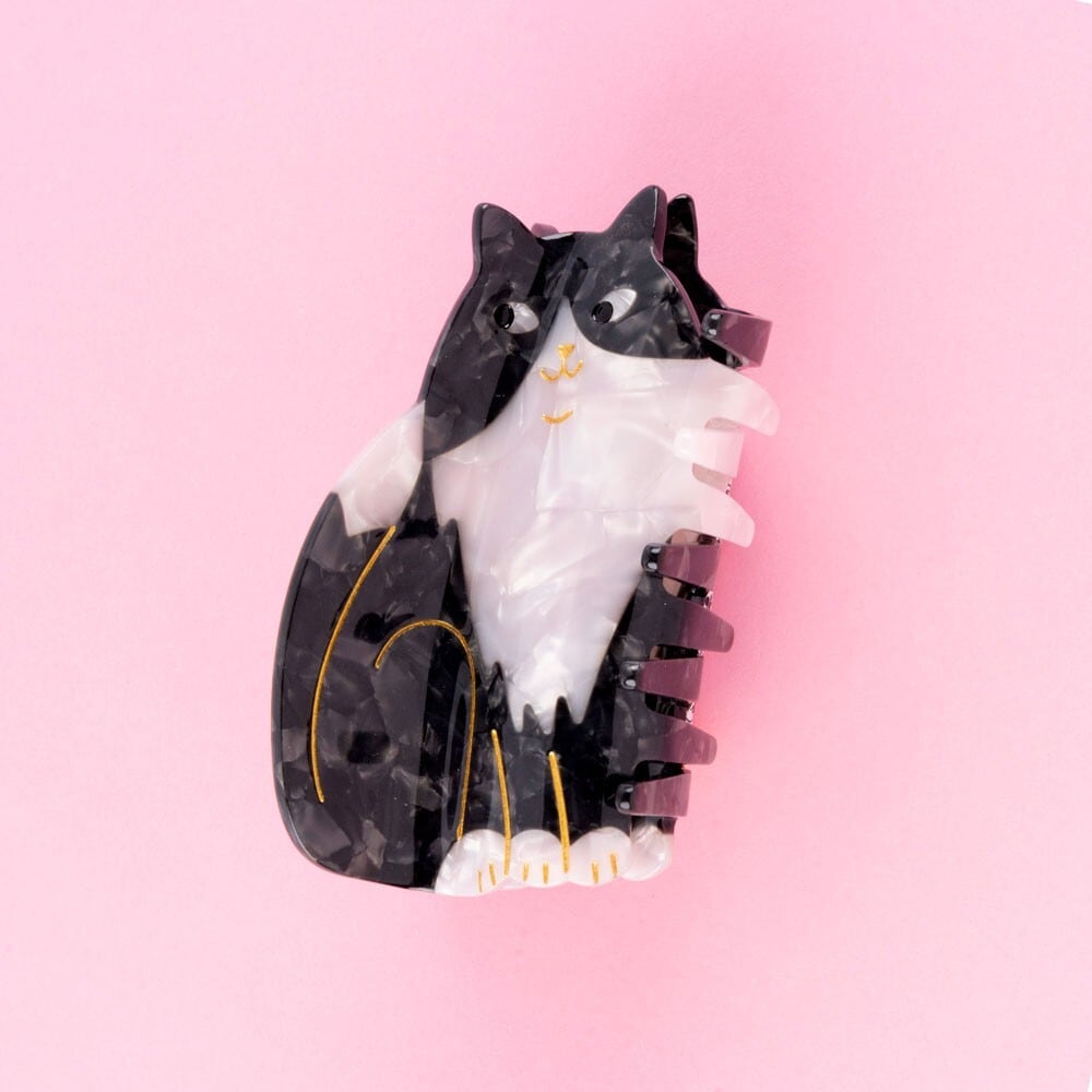 coucou suzetteヘアアクセサリー 即納» Coucou Suzette Black & White Cat Hair Claw ククシュゼット