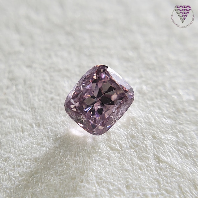 0.106 ct Fancy Deep Purplish Pink SI2 CGL 天然 パープリッシュ ピンク ダイヤモンド ルース クッション シェイプ