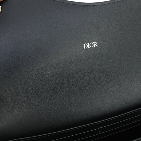 Used DIOR ディオール 長財布 サドル ロングフラップウォレット グレ
