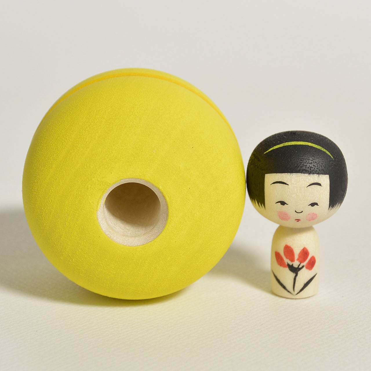 マカロンちゃんこけし 約1.5寸 約4.5cm 鈴木明 工人（作並系）#2314