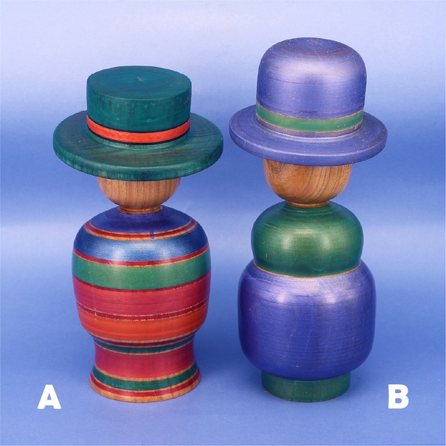 《 土湯系・陳野原幸紀 工人 》帽子こけし