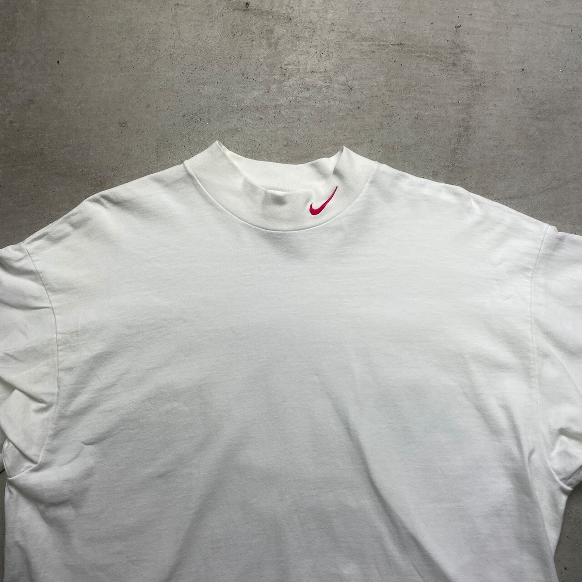 90年代 USA製 NIKE ナイキ スウォッシュ ワンポイントロゴ刺繍 ロングT 
