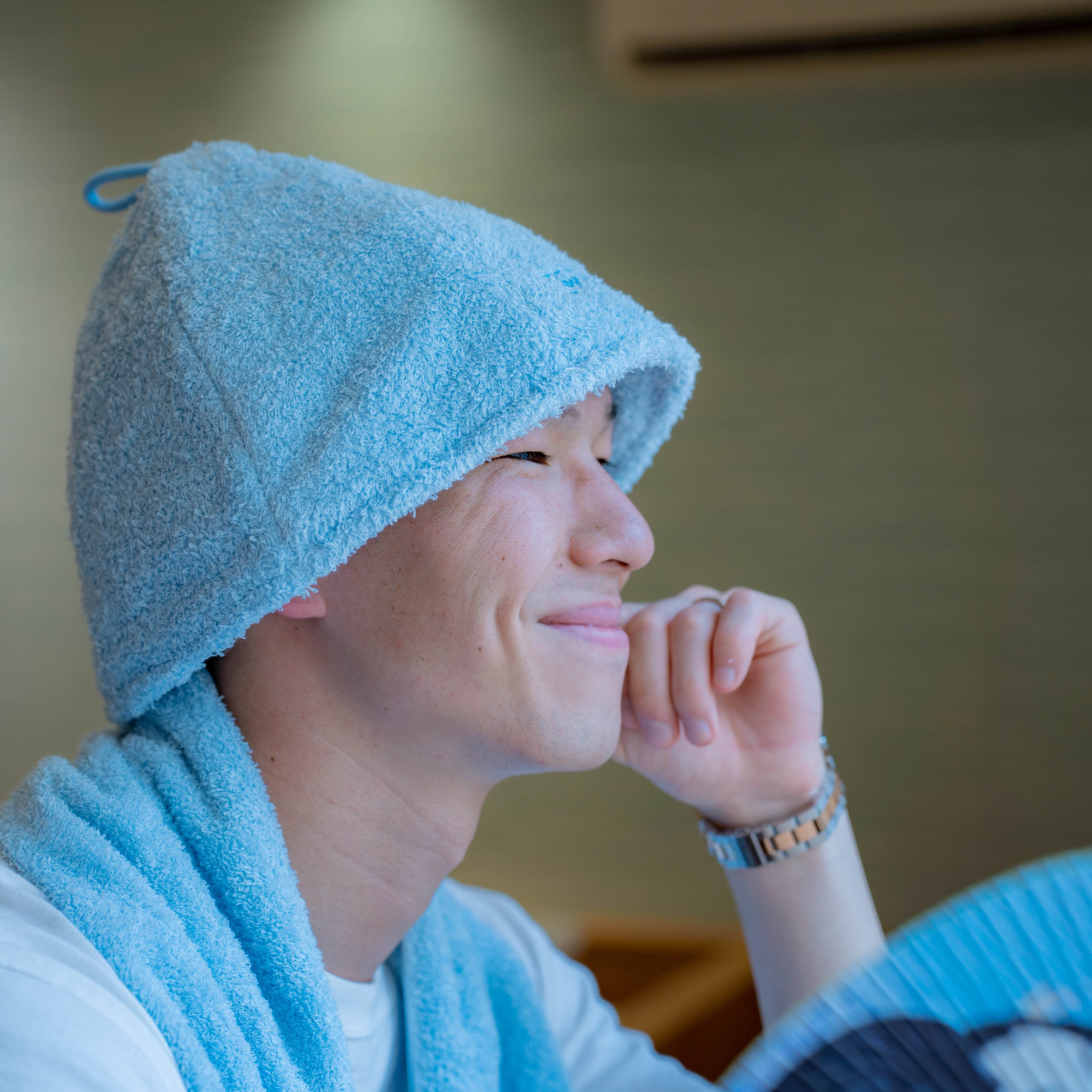 ROOFTOP 水色 サウナハット サウナハット/水色 | サウナイズマイライフ/Sauna is My life(ふわふわ