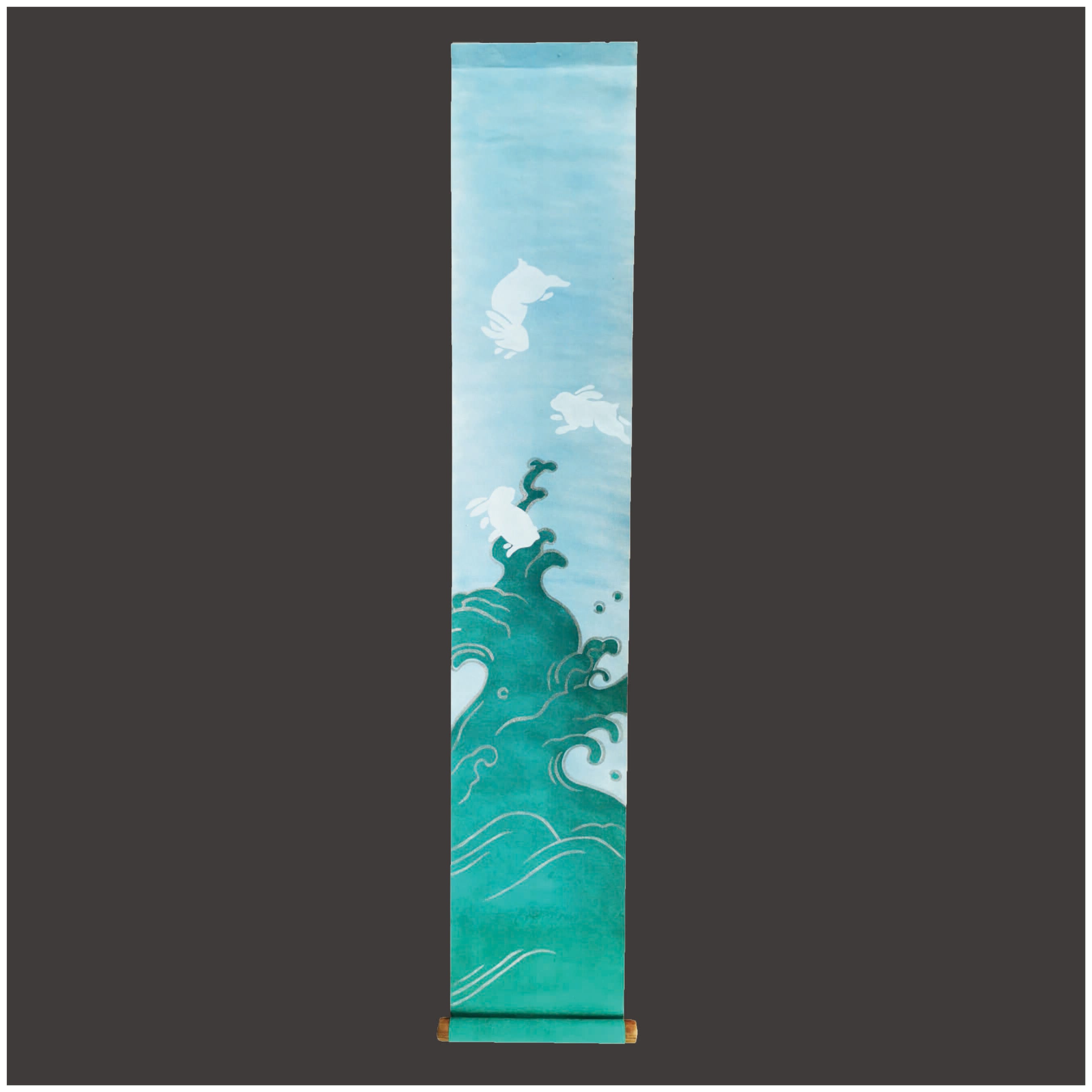 手描き和紙タペストリー 手描き和紙タペストリー(竹/雀) 手描き和紙