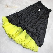 社交ダンス 衣装 スタンダード ドレス ワンピース レッスンウェア パーティ衣装 女性用 ブラック系 イエロー系 A vivare アビバーレ un×Ⅱ ラインストーン ドレスサイズ L おしゃれ 伸縮性 カジュアル 上品 ダンス用 衣装 ブラック イエロー パーティー用 レディース スカート付き 発表会 競技用 সেন্সু স್ತੀਆਂ