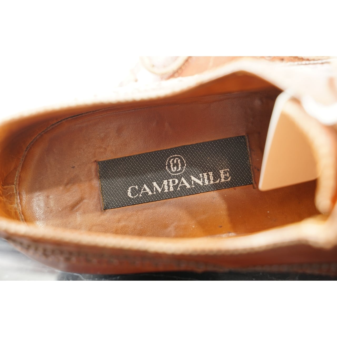 CAMPANILE フルブローグ ウイングチップ シューズ ブラウン サイズ7