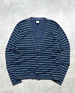 ARMANI COLLEZIONI Border Pattern Viscose Knit Cardigan