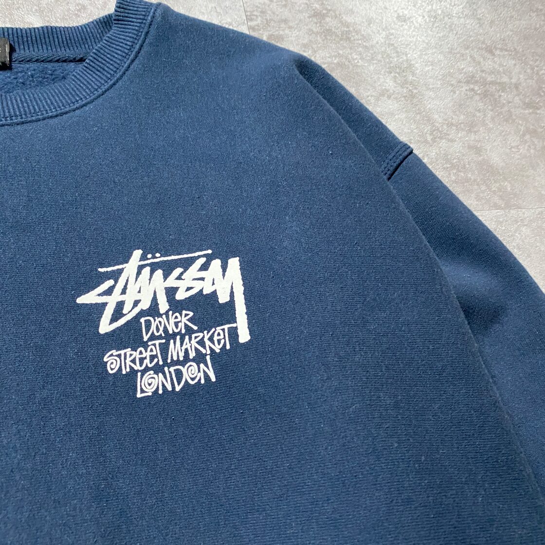 stussy ステューシー バックプリント ヘビーオンス ネイビー 紺 