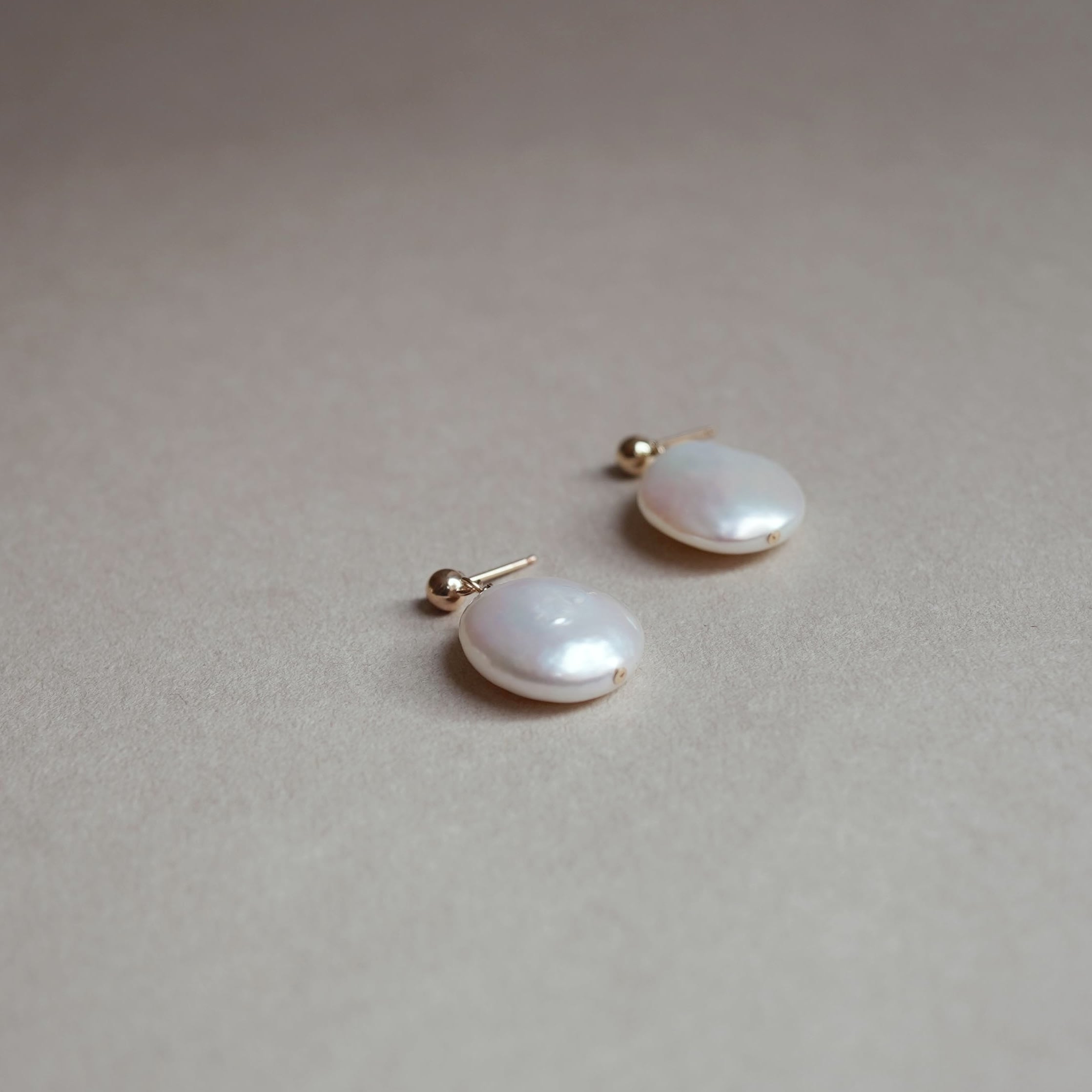 1点もの 14kgf ビックコインパールピアス