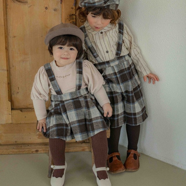 《予約》oren ¨ bebe) marie velour ribbed T