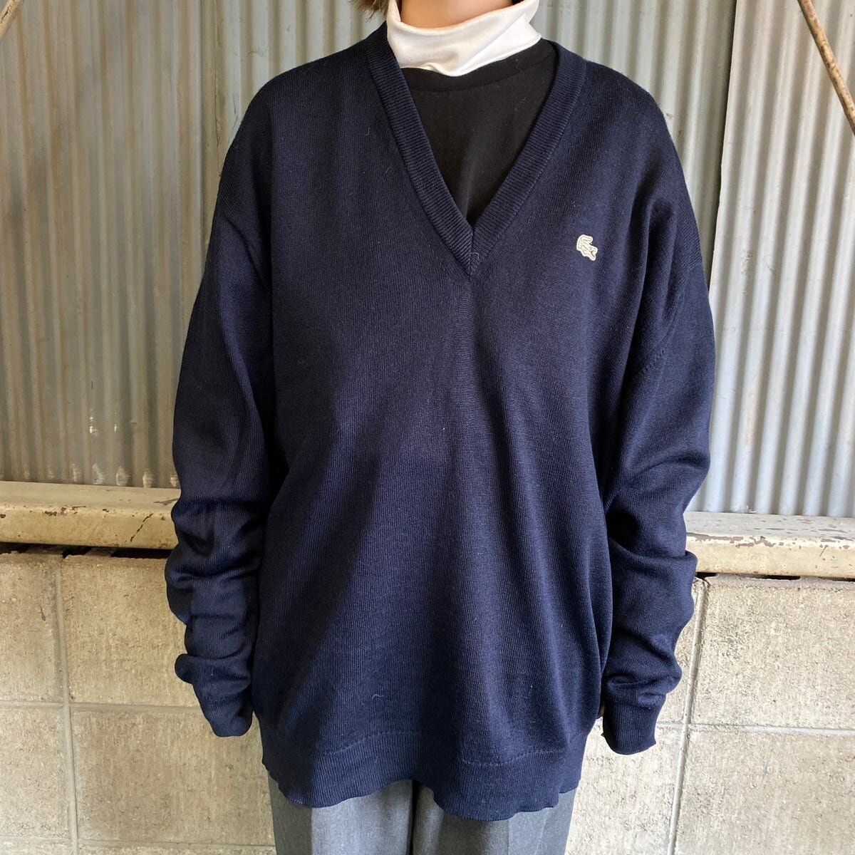 スペイン製 70年代〜80年代 LACOSTE ウール アクリルニットセーター