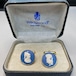 WEDGWOOD ジャスパー カフリンクス ブルー #197b