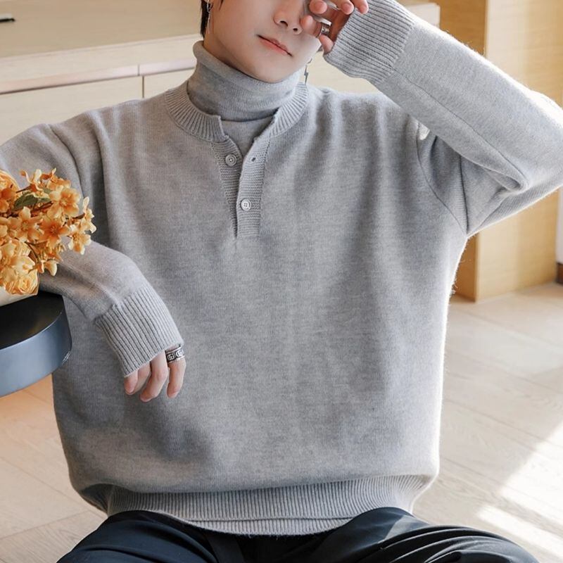 重ね着風タートルネックセーター C10513