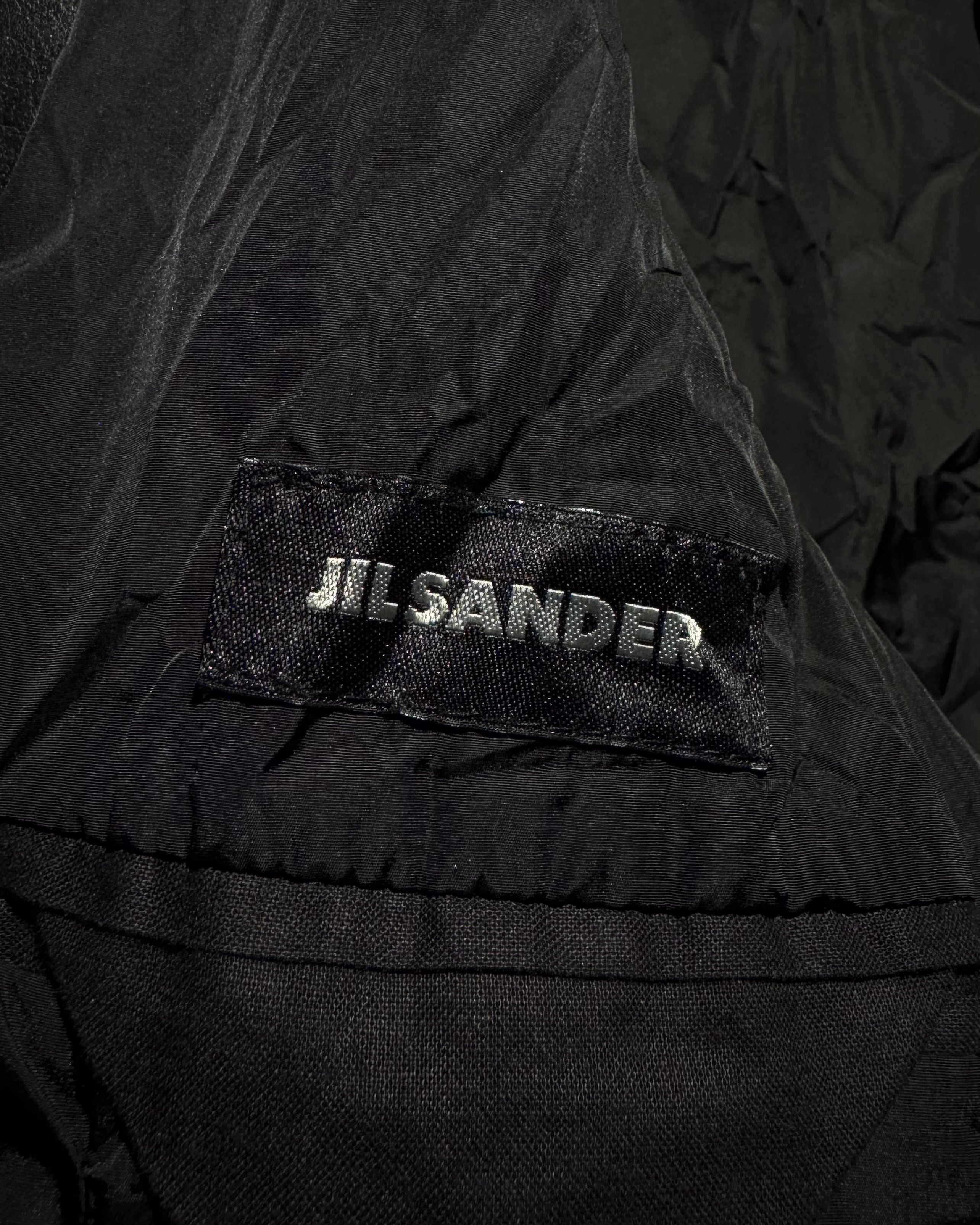 Caka】“JIL SANDER” Vintage Minimal Stand Collar Leather Half Coat