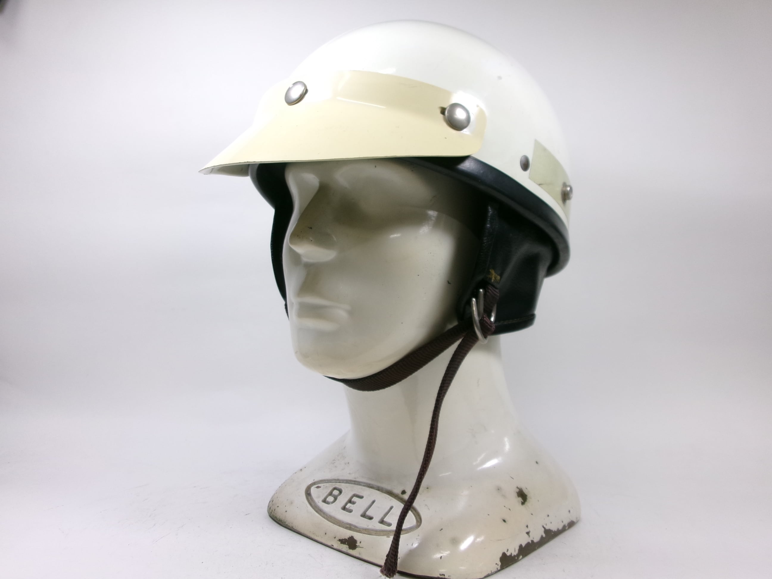 Sシェル！60s HARLEY-DAVIDSON MODEL S ジェットヘルメット 目深加工