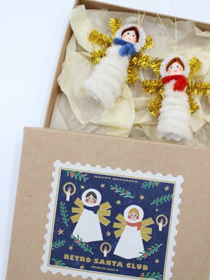 Retro Santa club　天使のオーナメントセット