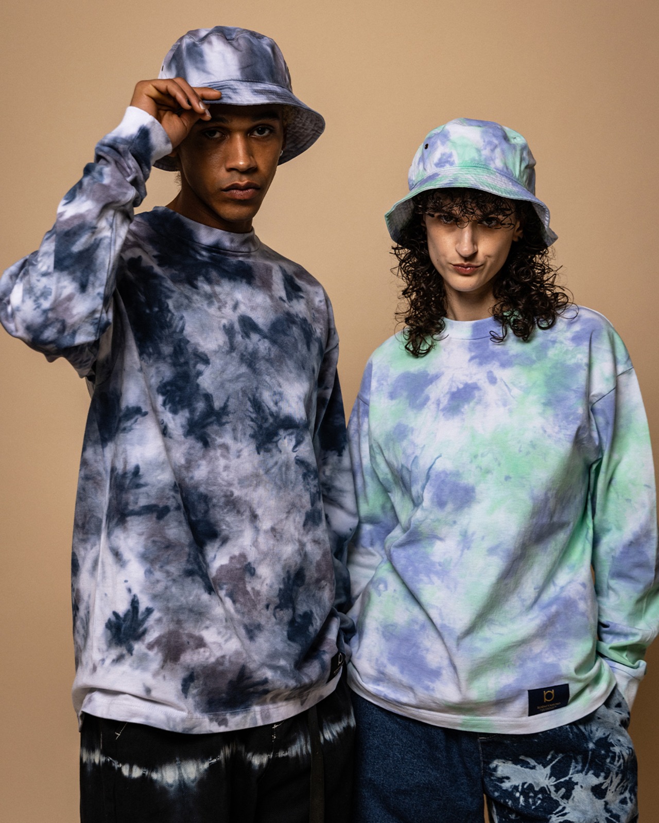 【セットアップ可】タイダイL/S T-shirts 暗雲