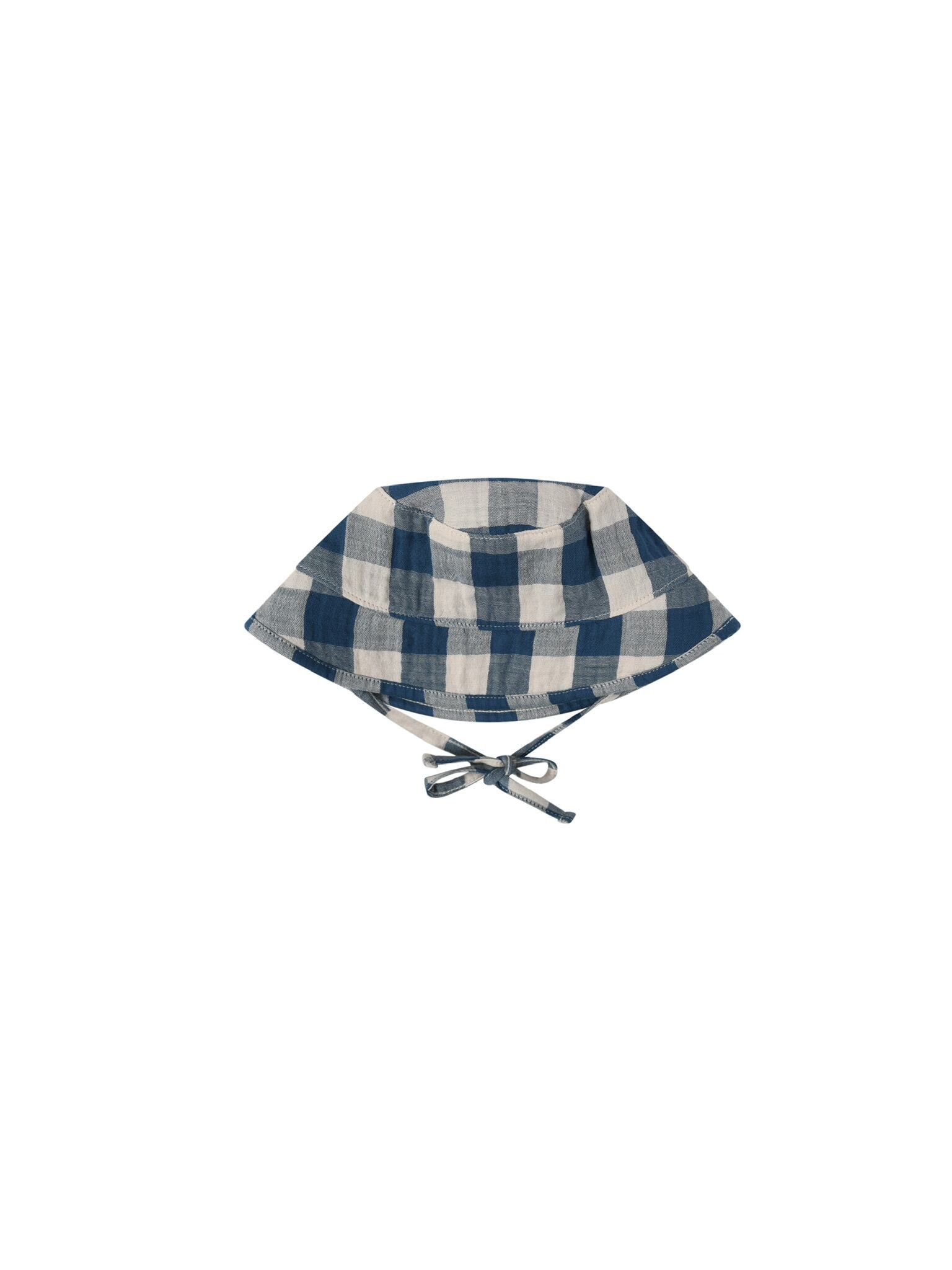 【即納】Pottery Blue Gingham Bucket Sun Hat