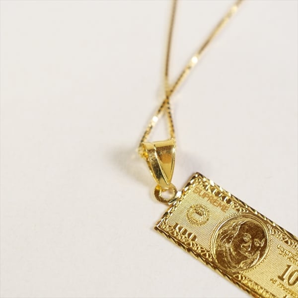 Supreme 17AW 100Dollar Bill Gold Pendant